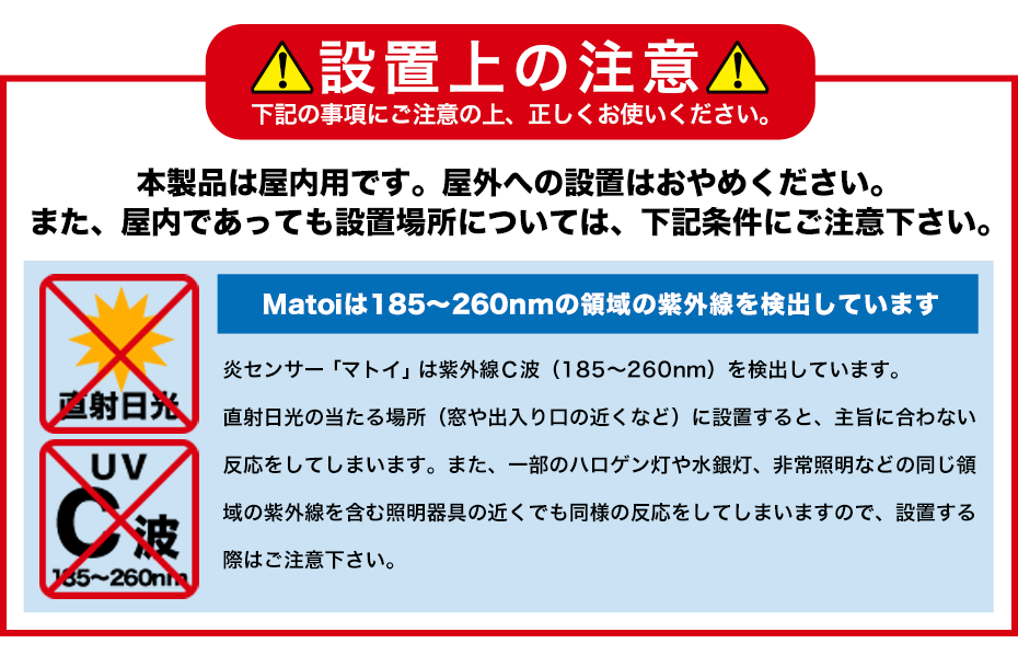 設置上の注意